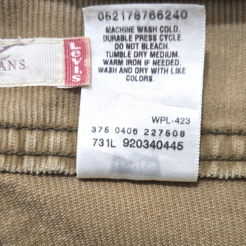 Levi's Y2K Corduroy Maxi Skirt A-line Boho Tan Women's Size Medium Juniors 11 - Picture 7 of 13